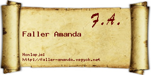 Faller Amanda névjegykártya